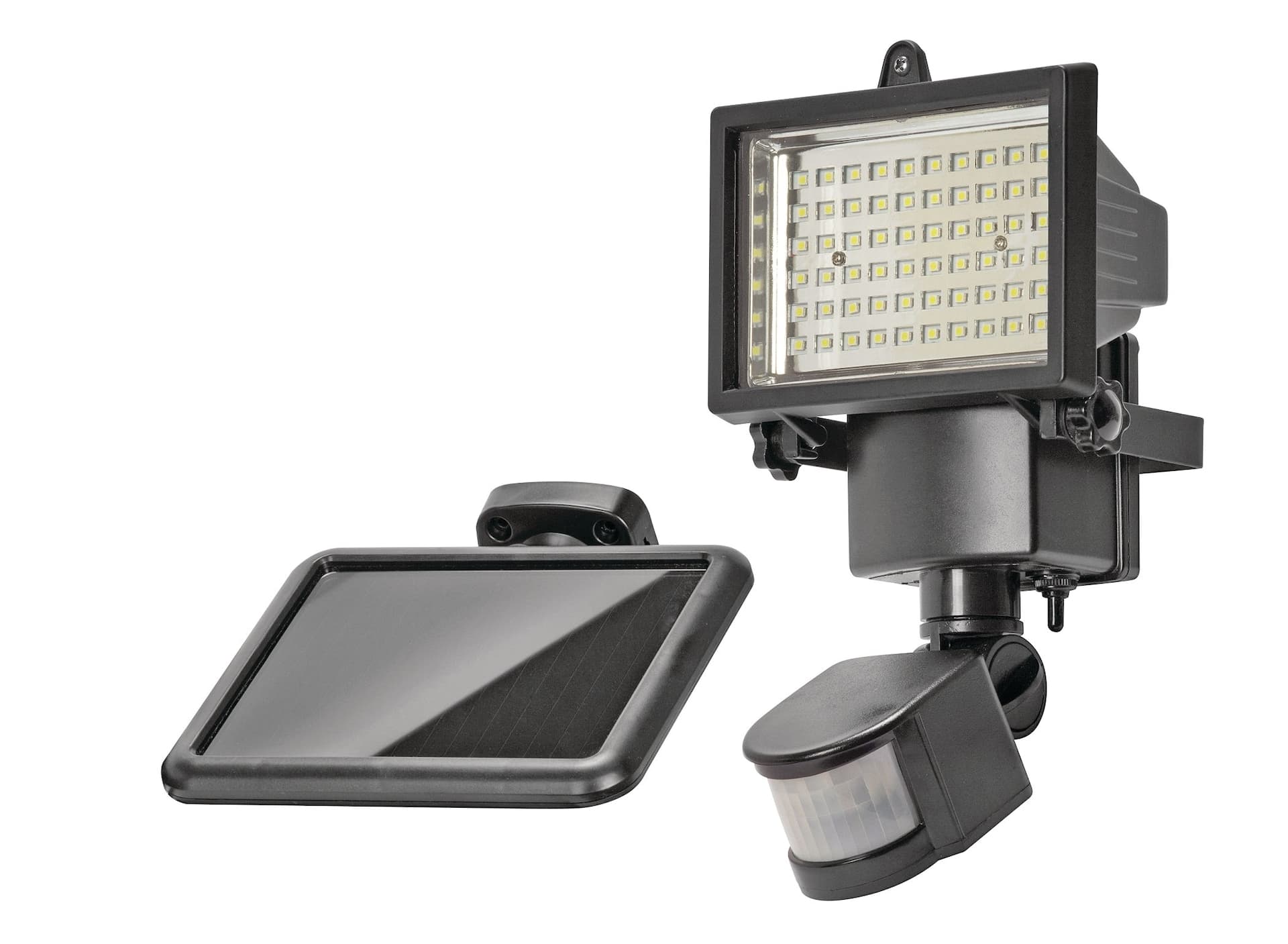 NOMA LED 180 Degree Outdoor Solar Motion Sensor Light, Weather-Resistant, Black
