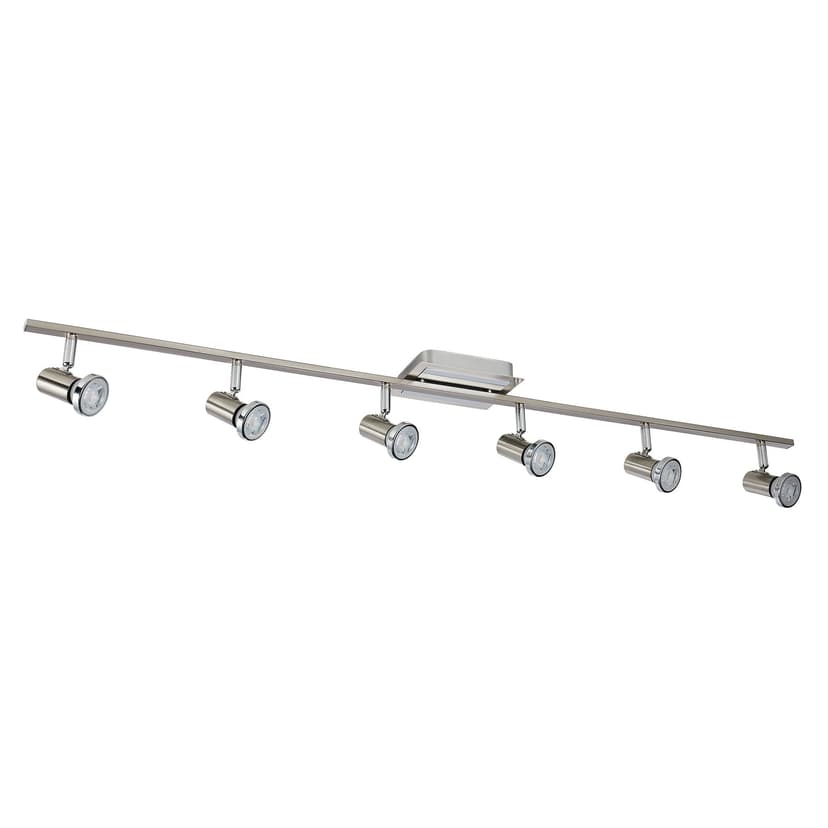 NOMA Protino 6-Light Track Light Fixture, Brushed Nickel/Chrome