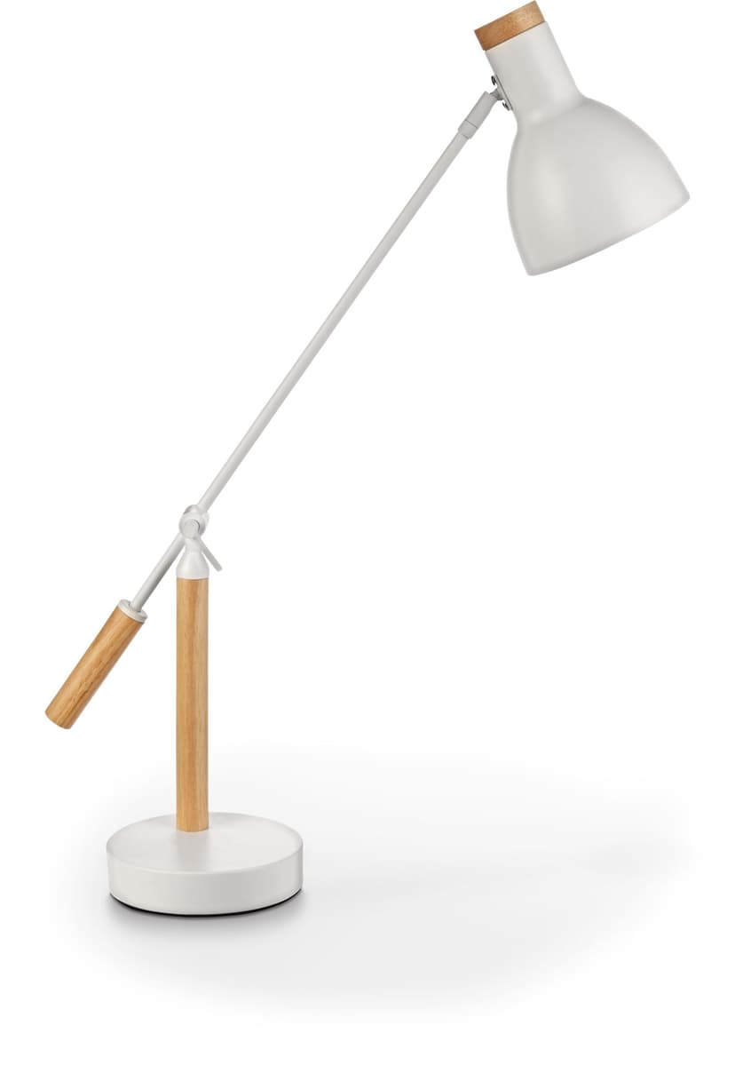 CANVAS Grace Wooden Table Lamp, 27.5-in, White