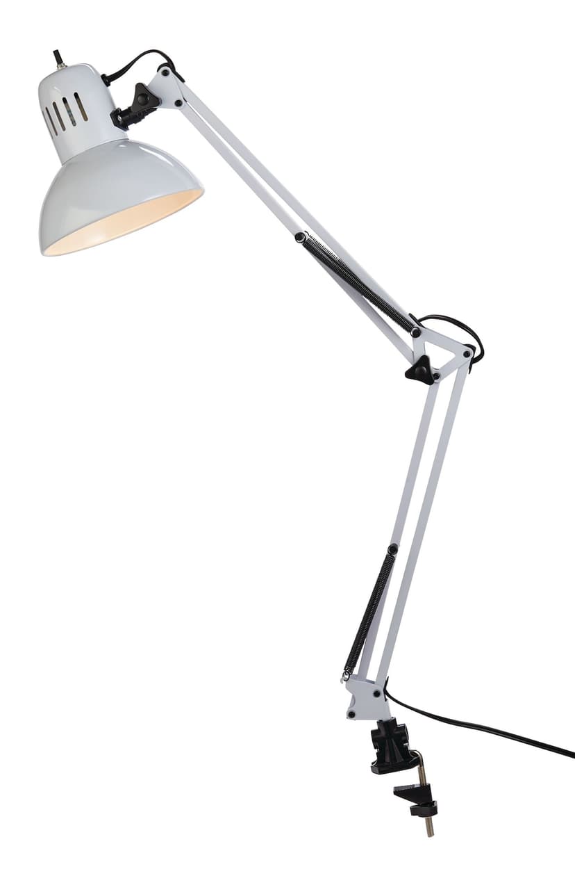 NOMA Swing Arm Adjustable Desk Lamp, 30-in, White