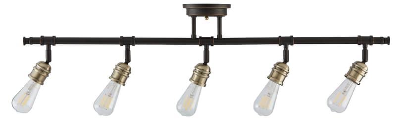 NOMA 5-Light Adjustable Swivel Heads Track Light Fixture, Oil Rubbed Bronze