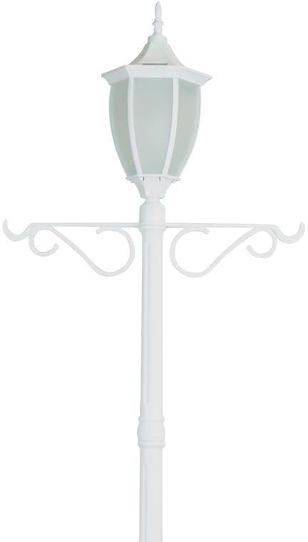 For Living Marigold Outdoor Solar Lamp & Planter, White