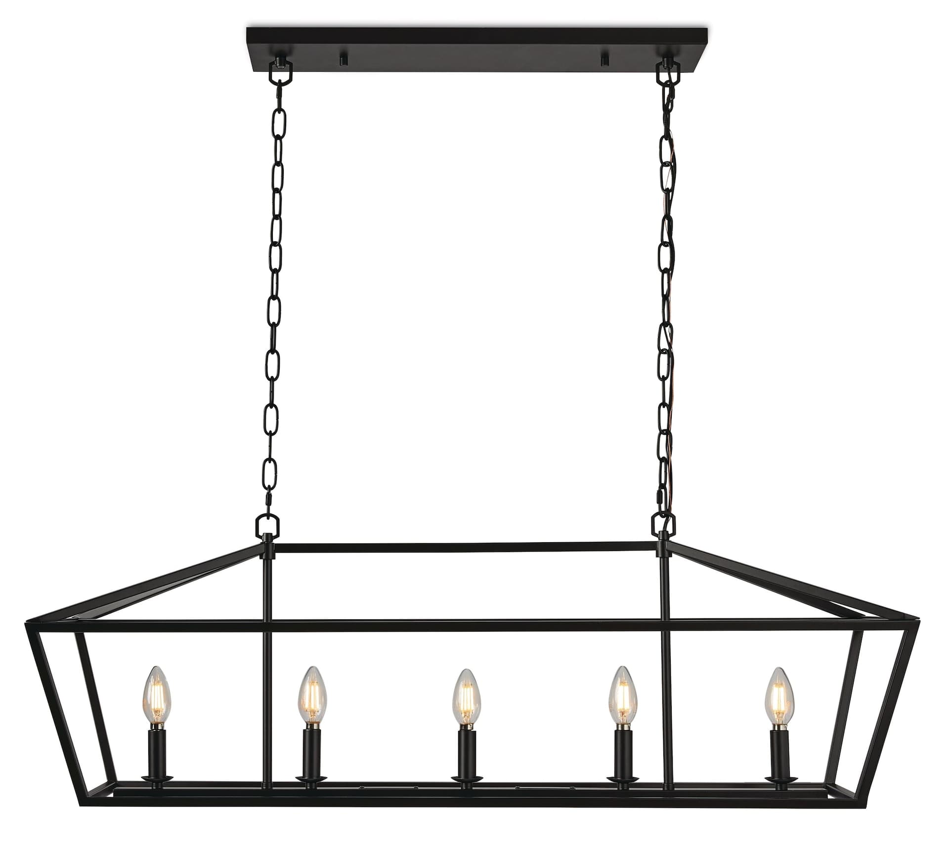 CANVAS Carlaw 5-Light Chandelier, Adjustable Height, Matte Black