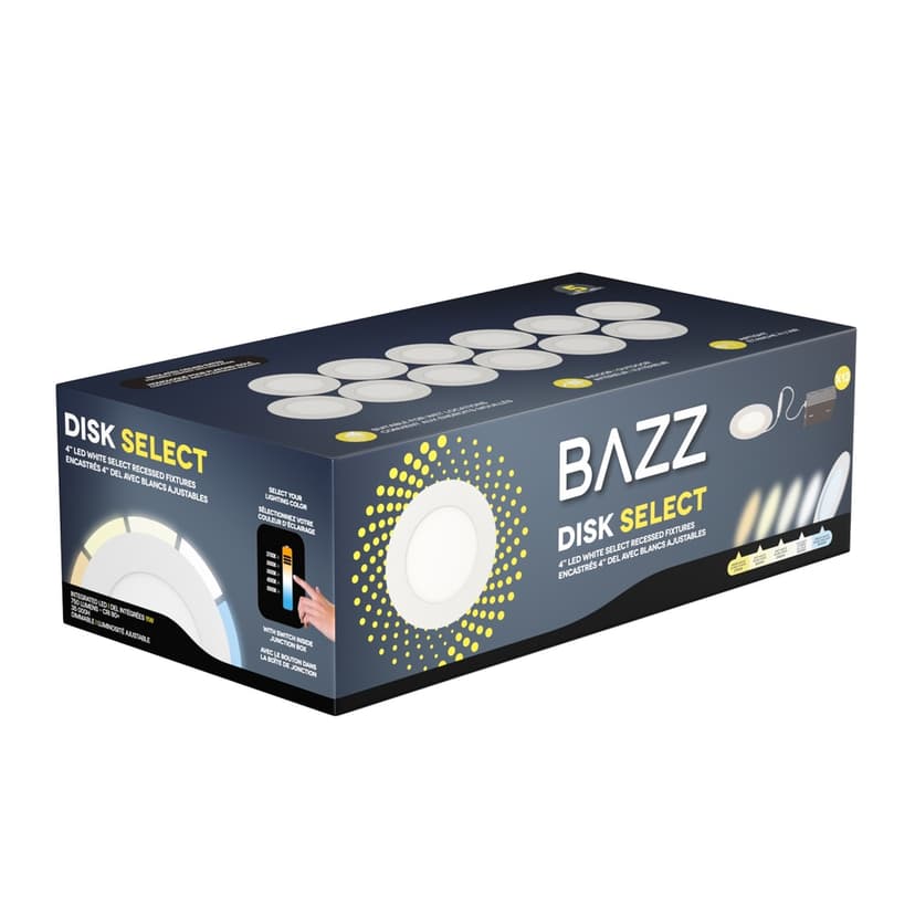 BAZZ CCT Recessed Lights, 4-in, 12-pk