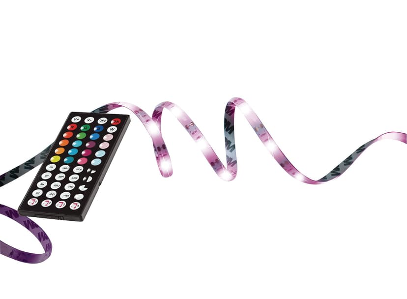 West & Arrow Merkury Sound Reactive RGB Strip Light with Weatherproof Coating, 16.4-ft