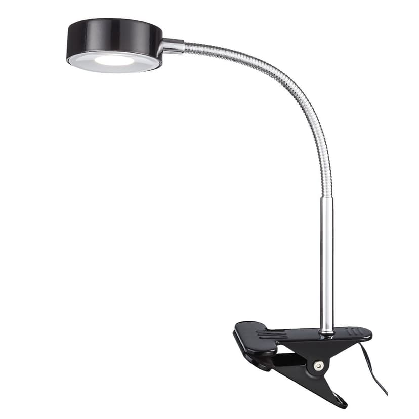 NOMA LED Clip-On Desk Lamp, 15-1/14-in, Black/Silver