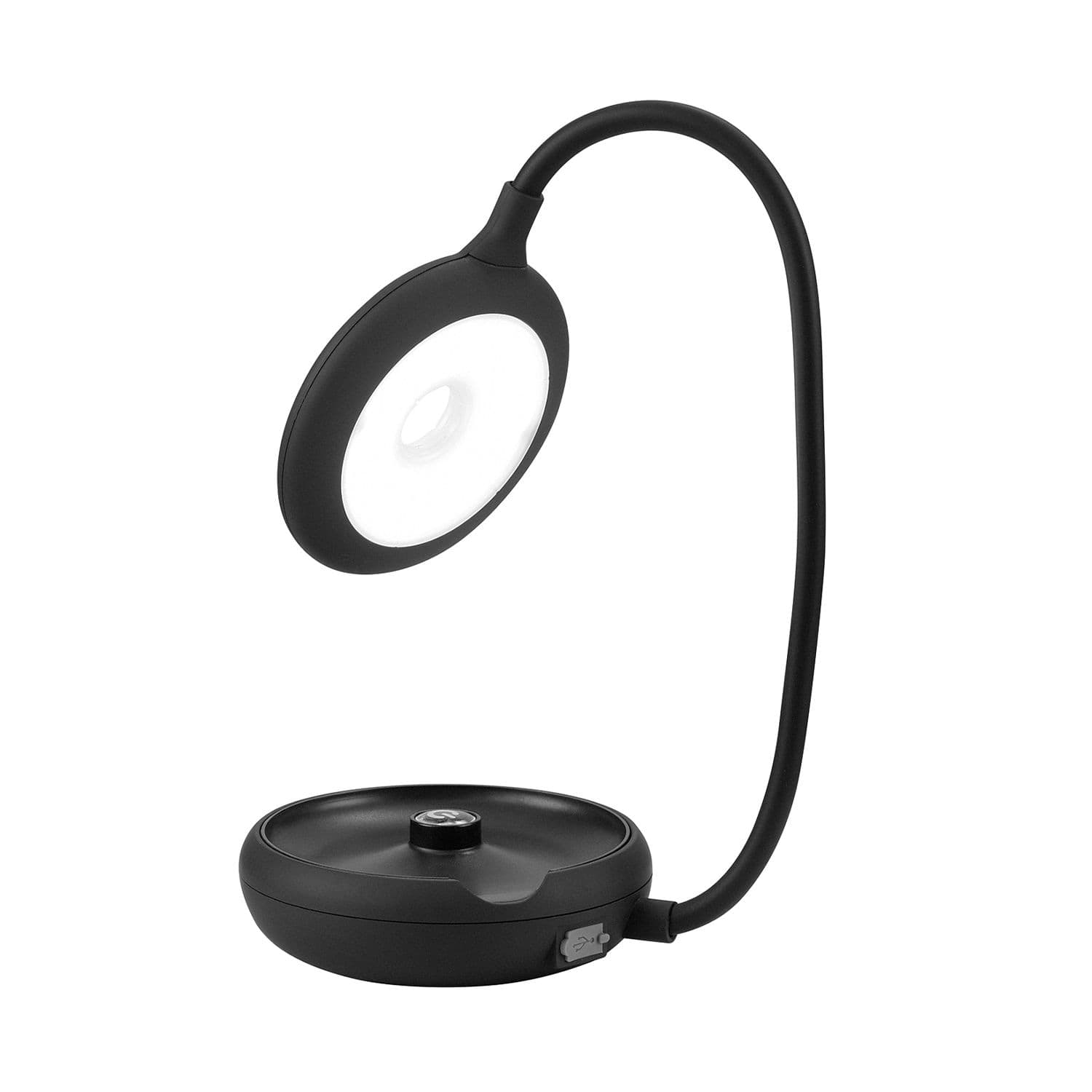 Globe Electric Flexx 6-in-1 Multipurpose Portable Desk Lamp, 8.6-in, Black