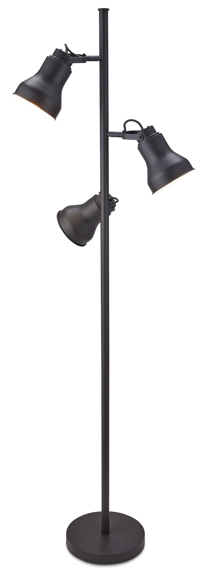 CANVAS Adjustable 3-Spotlight Floor Lamp, 66-in, Matte Charcoal