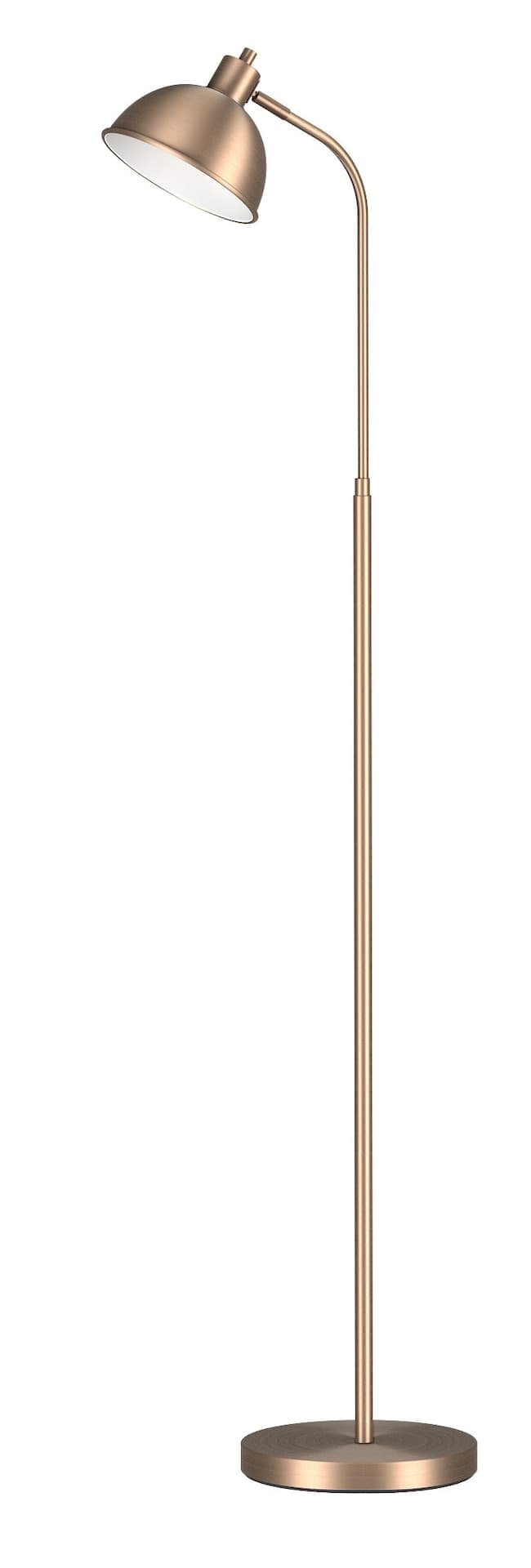 CANVAS Adjustable Bell Shade Floor Lamp, 58-in, Matte Brass
