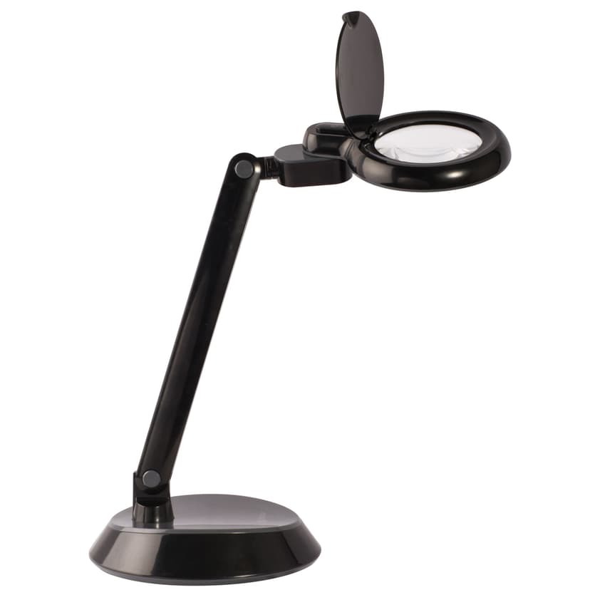 OttLite Space-Saving LED Magnifier Desk Lamp, Black