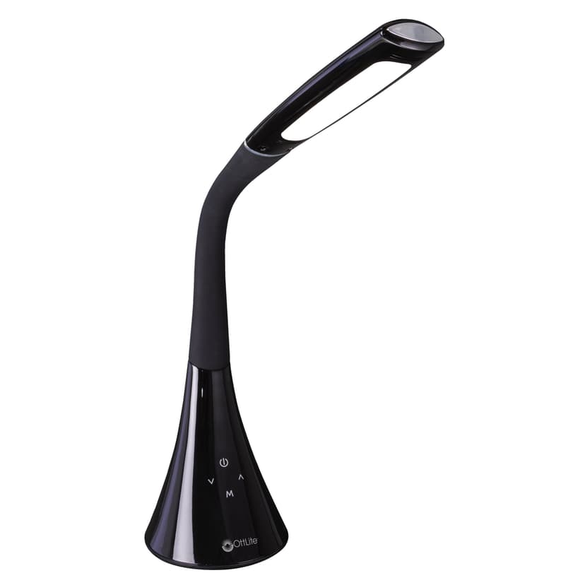 OttLite Swerve LED Desk Lamp with 3 Colour Modes, Black