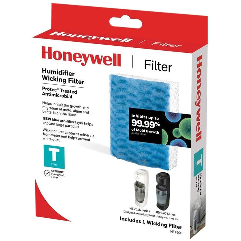 Certified Honeywell HFT600PFC Replacement Humidifier Wicking Filter, Protec® Antimicrobial Treated, Filter T