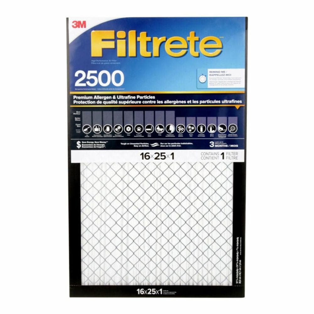 3M™ Filtrete™ Premium Allergen & Ultrafine Particle Filter, 2500MPR, 16 x 25 x 1-in