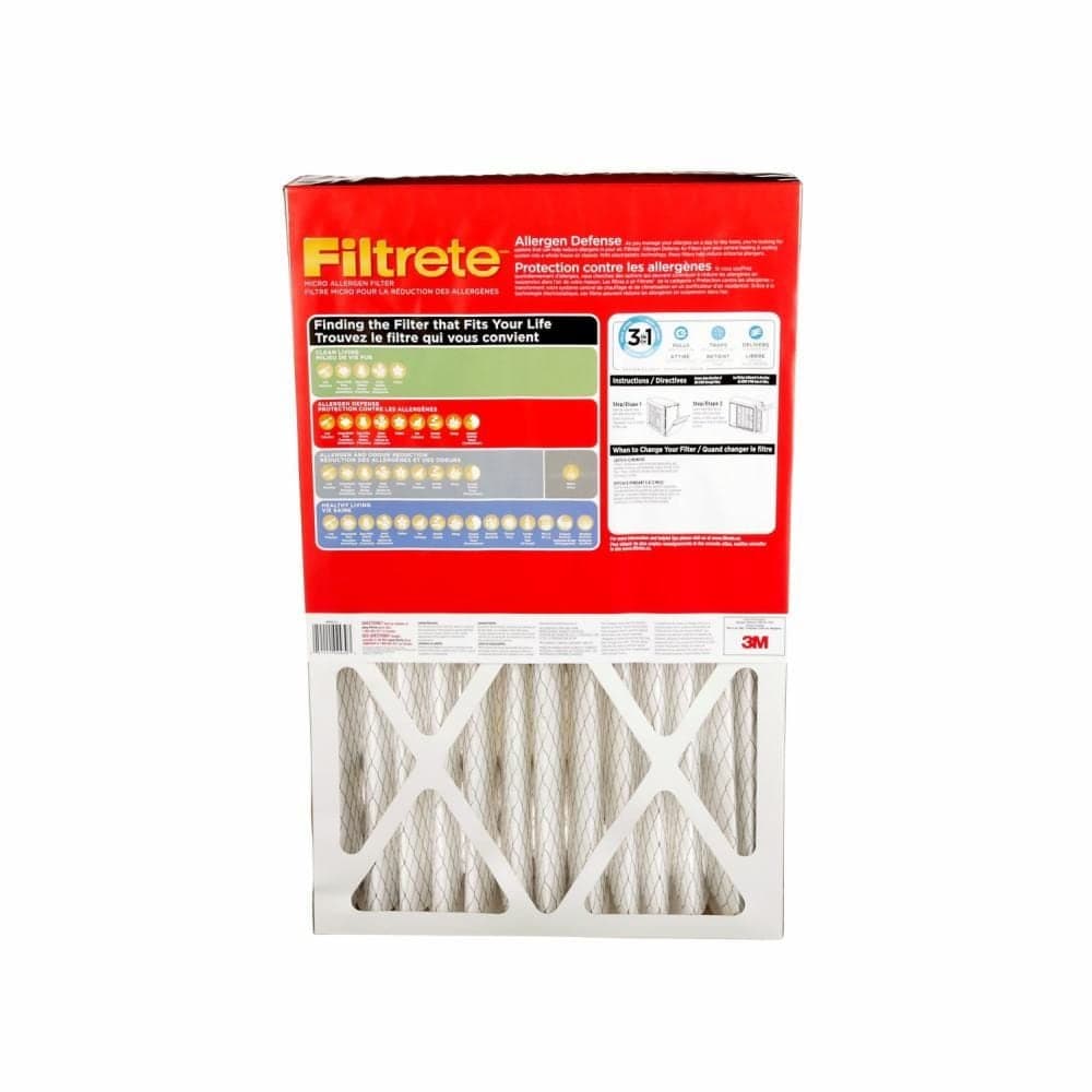 3M™ Filtrete™ Allergen Defense Micro Allergen Deep Pleat Air Filter, 1000MPR, 16 x 25 x 4-in, 1-pk