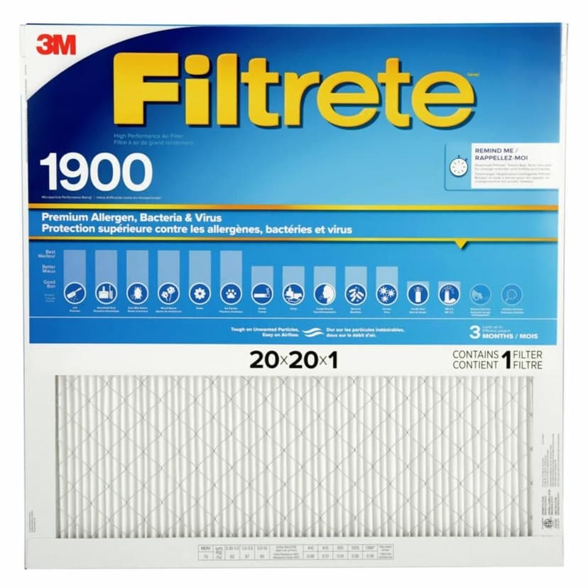 3M™ Filtrete™ Healthy Living Maximum Allergen Air Filter, MPR 1900, 20 x 20 x 1-in, 1-pk