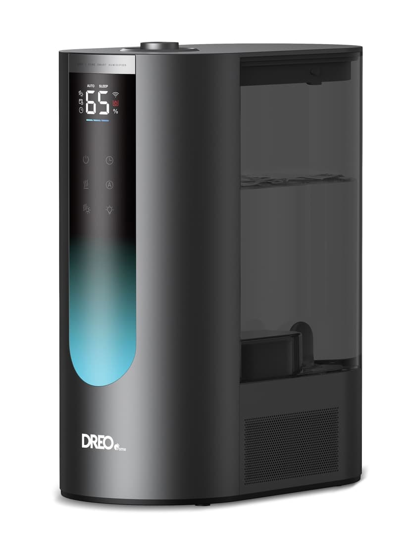 DREO Home Smart Warm & Cool Mist Air Humidifier for Large Rooms, Black, 6-L