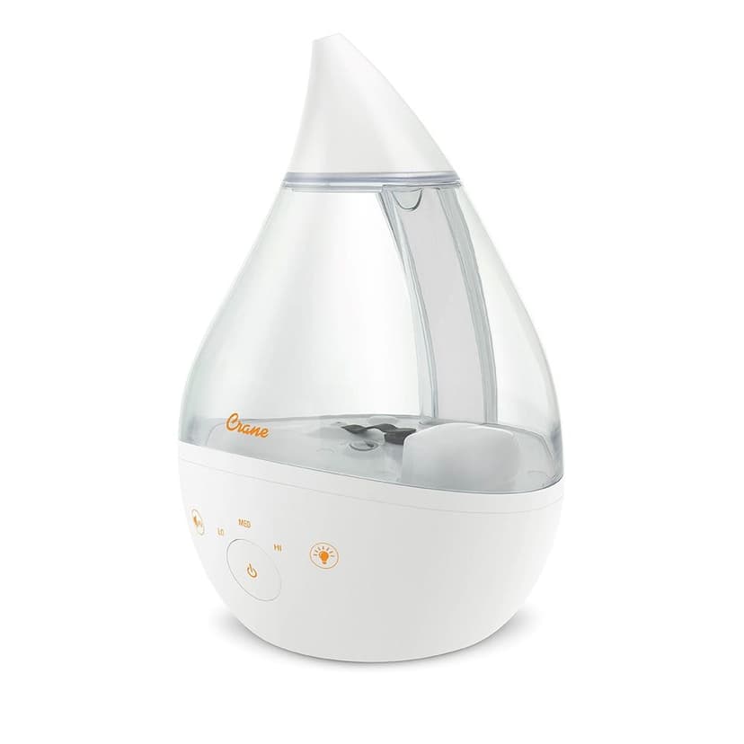 Crane Clear White Top Fill Ultrasonic Drop Humidifier, 1-Gallon