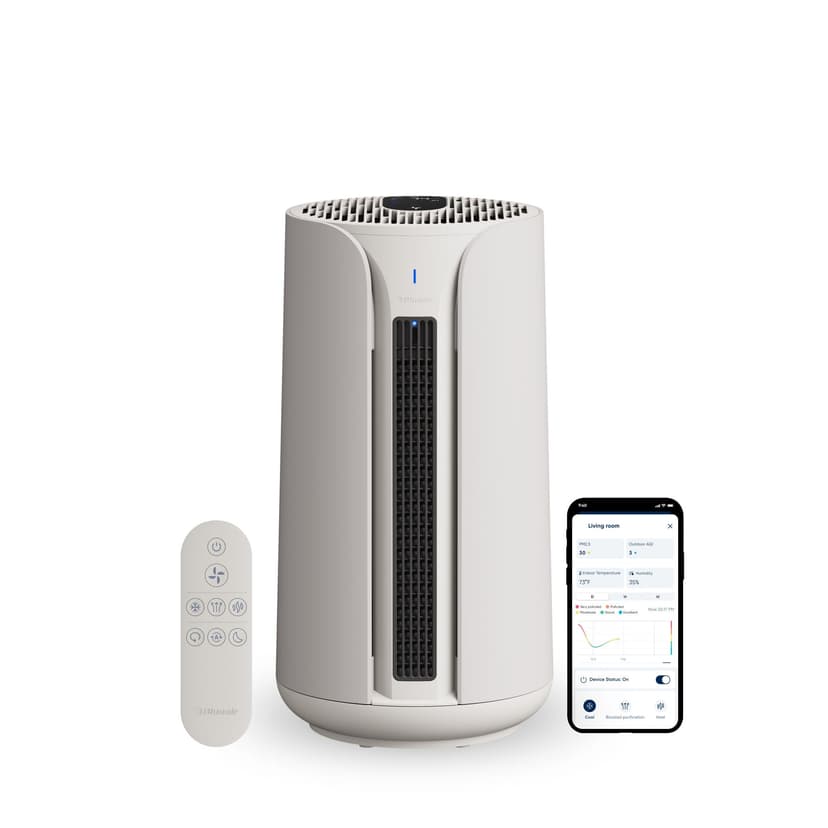 Blueair Comfort Pure 3-in-1 T10i Air Purifier, Heater & Fan with HEPASilent Filtration, White