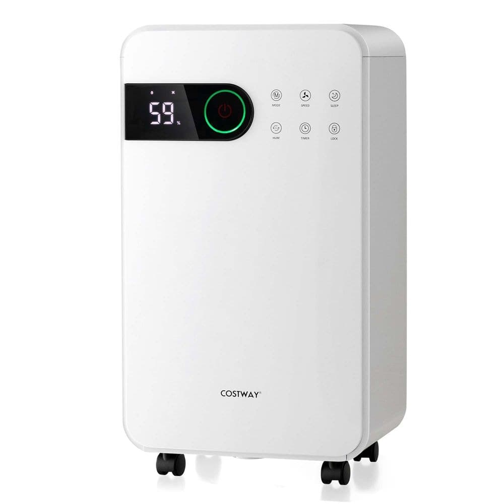 Costway Portable 32 Pints Dehumidifier with Sleep Mode, White
