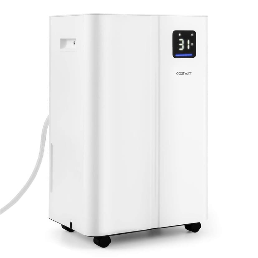 Costway 54 Pints Dehumidifier for Basement, Covers 4500-sqft, White