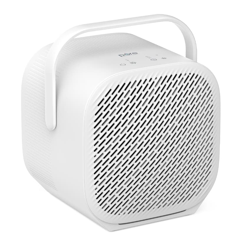 Pure Enrichment PureZone Duo Direction Tabletop 3-Stage True HEPA Air Purifier with Night Light for Medium Rooms, White