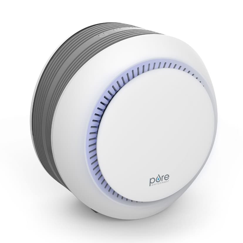 Pure Enrichment PureZone Halo 2-Stage True HEPA Air Purifier with Mood Light & Auto Timer, White
