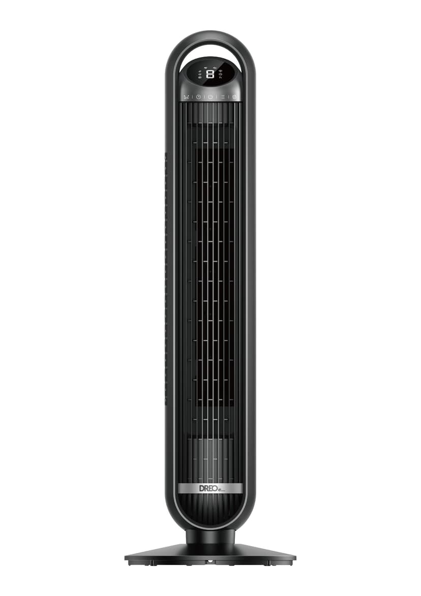 DREO Home Nomad Black Portable DC Smart Oscillating Quiet Tower Fan, 36-in