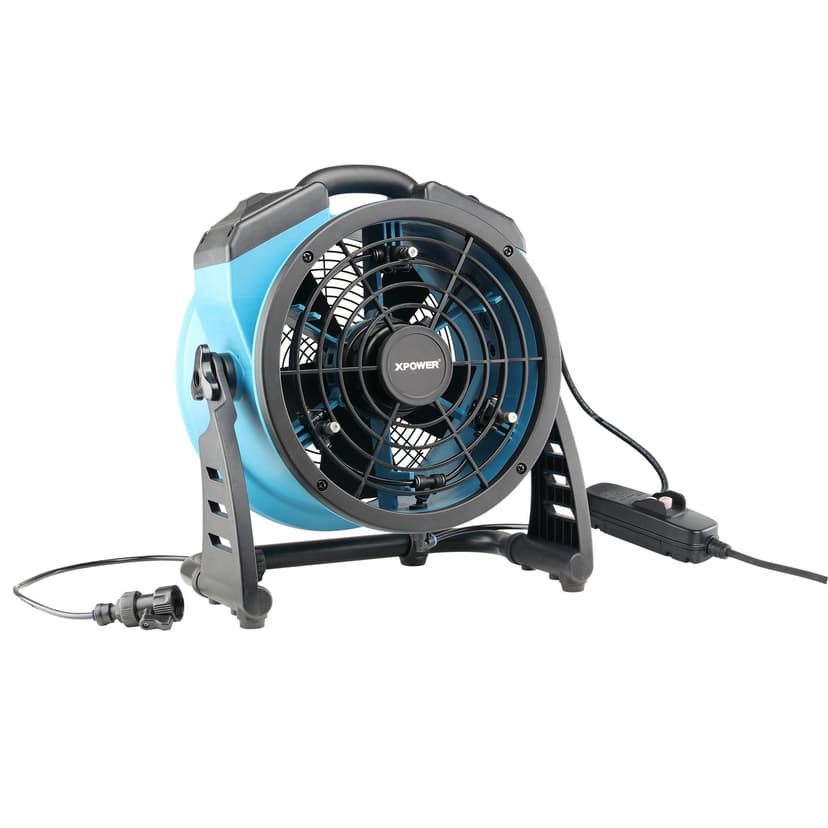 XPOWER Misting Fan, 900 CFM, 0.45A, Garden Hose Attachment
