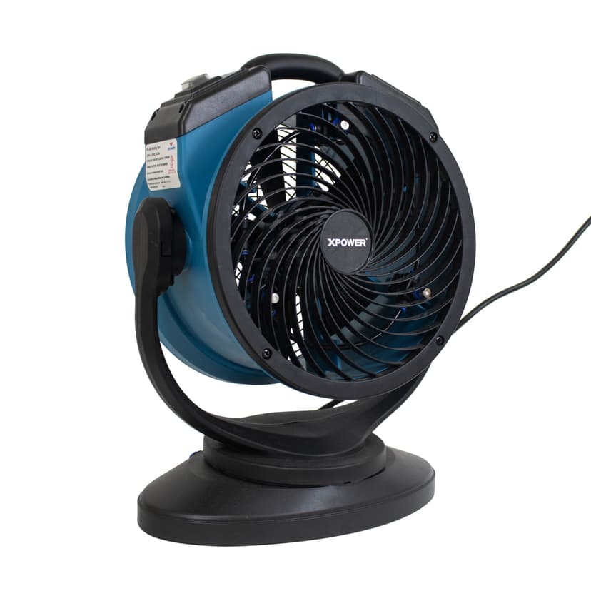 XPOWER Oscillating Misting Fan, 1000 CFM, 0.55A, 3 Speeds