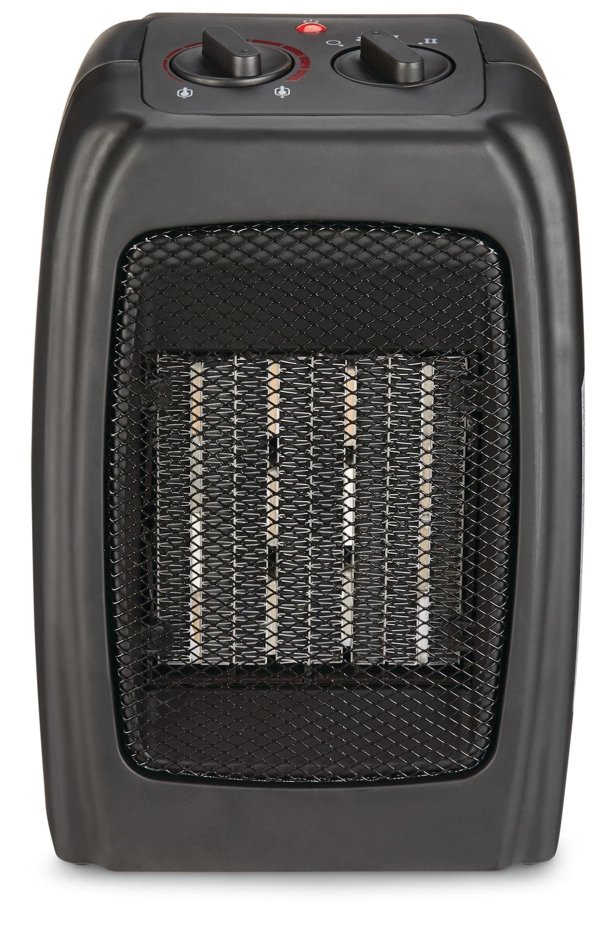 For Living Portable Ceramic Space Heater w/Thermostat, 1500W, Black
