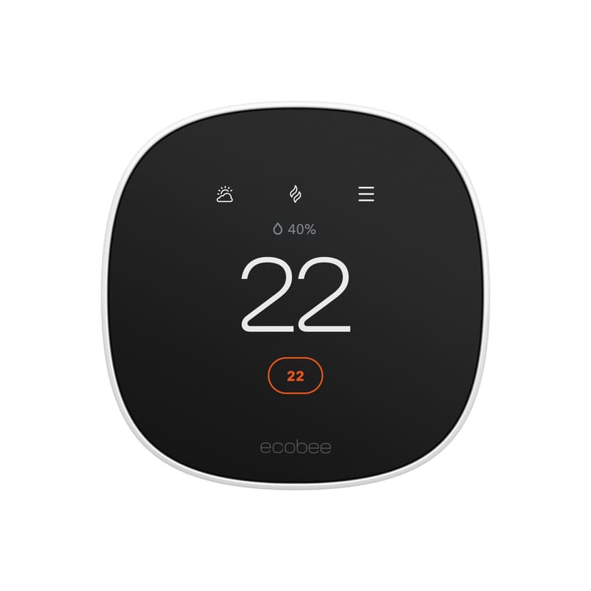 Ecobee Smart Programmable Wi-Fi Thermostat Essential, Black