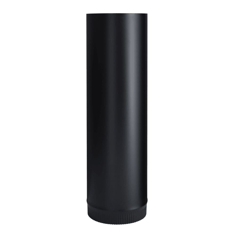 Imperial Fireplace Stove Pipe, 7-in x 24-in, Black Matte Finish