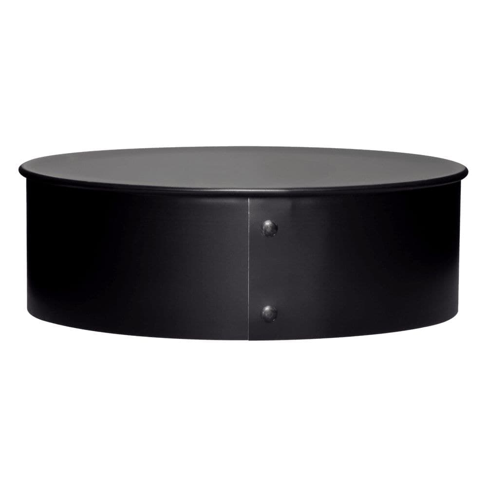 Imperial Big End No Crimp End Stove Pipe Cap, Black Matte Finish, 6-in
