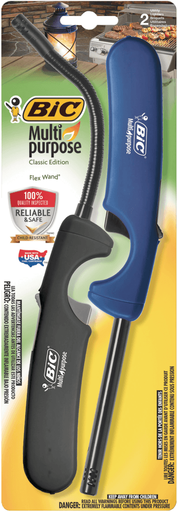 BIC Multi-Purpose Flex Wand BBQ Lighters, 2-pk