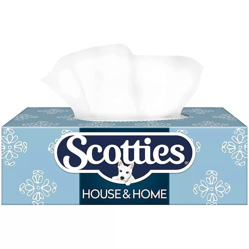 Scotties House & Home Facial Tissue, 2-Ply, 126 Sheets, 18-pk