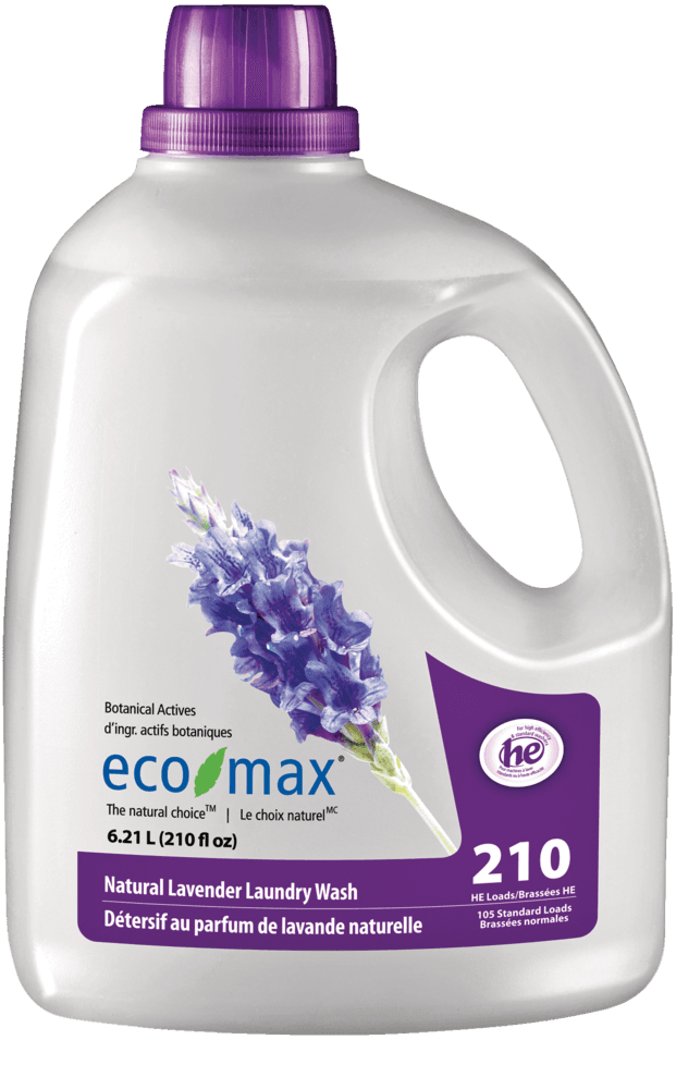 Eco-Max Liquid Laundry Detergent, Lavender Scent, 210-Load, 6.21-L