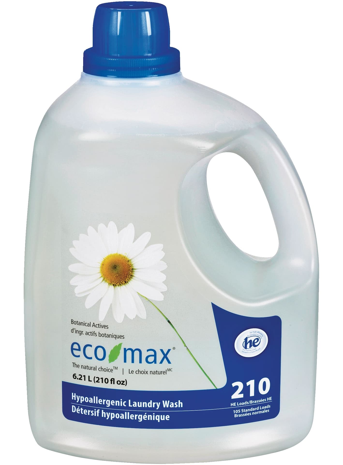Eco-Max Hypoallergenic Laundry Detergent, Unscented Liquid, 210-Load, 6.21-L