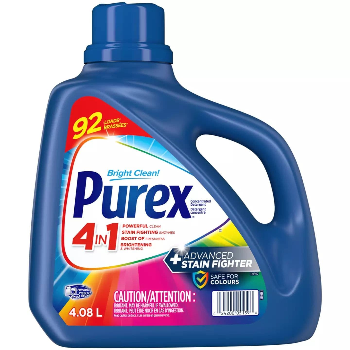 Purex Ultra Laundry Detergent Plus Advance Stain Fighter, 4.08-L