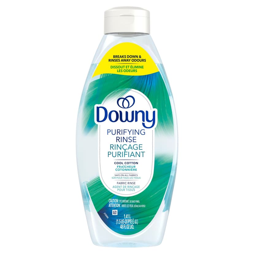 Downy RINSE & REFRESH Laundry Odor Remover and Fabric Softener, Cool Cotton, 1.43 L