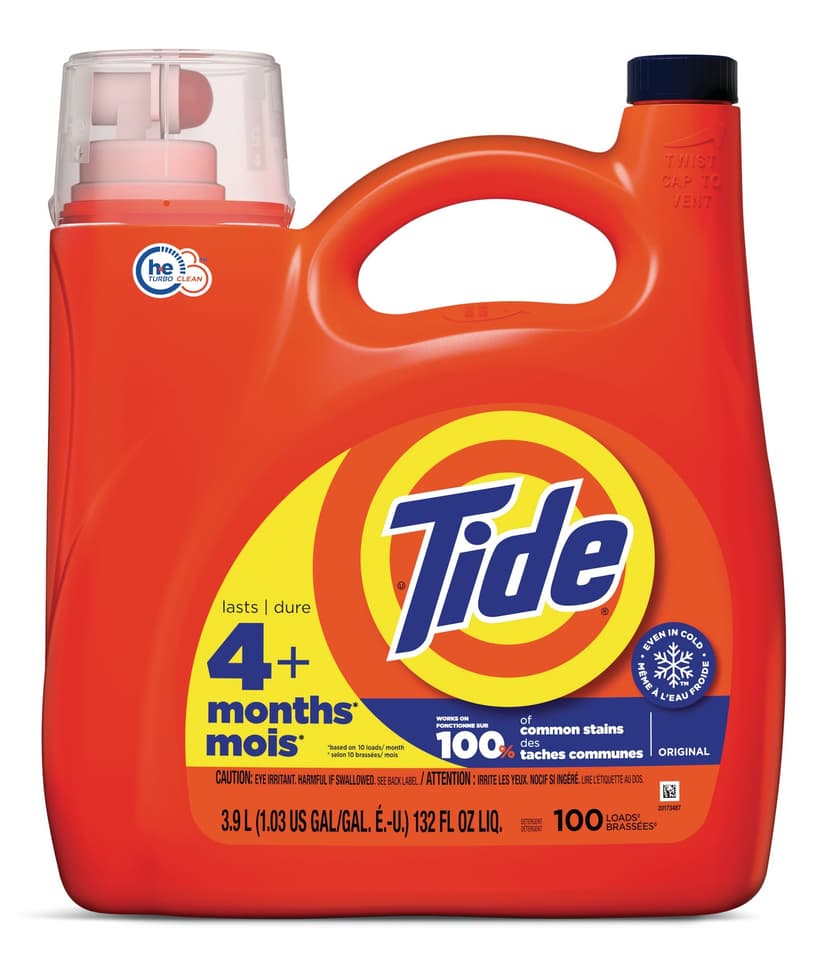Tide Liquid Laundry Detergent with Clean Fresh HE Turbo Clean, Original, 100-Load, 3.9-L