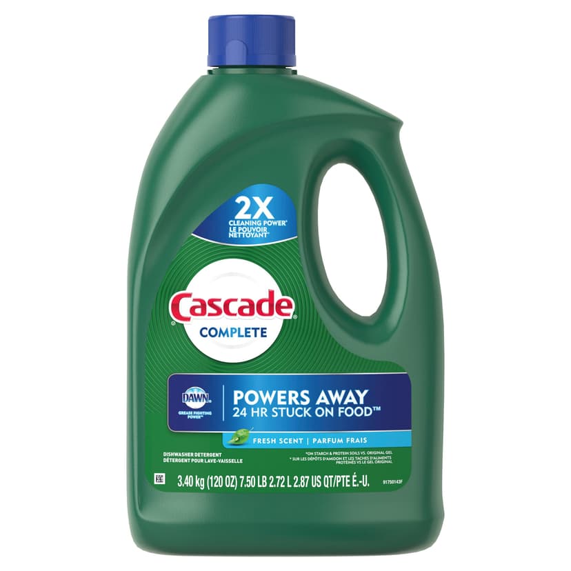 Cascade Complete Gel Dishwasher Detergent, 3.4-kg
