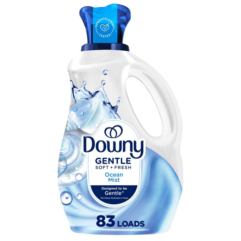 Downy Gentle Soft & Fresh Liquid Laundry Fabric Softener, Ocean Mist, 83-Load, 1.66-L