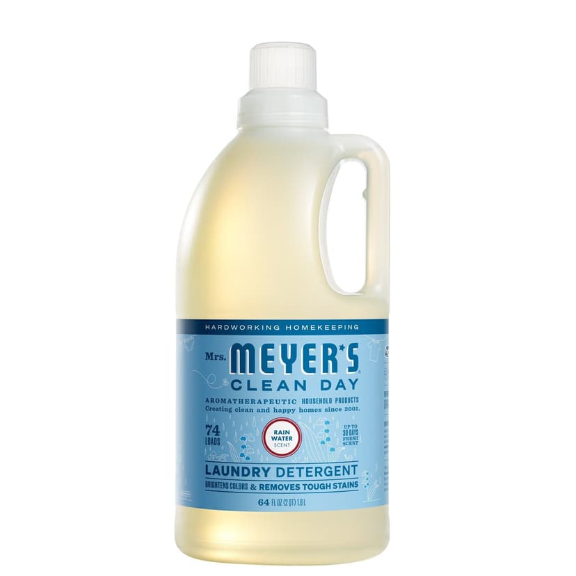 Mrs. Meyer's Clean Day Concentrated Liquid Laundry Detergent, Rain Water, 64-Load, 1.8-L