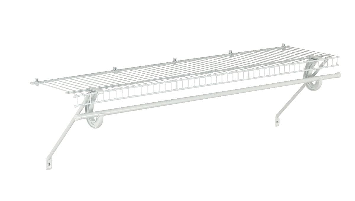 ClosetMaid Superslide Wall Shelf Kit with Installation Hardware, 4-ft x 12-in