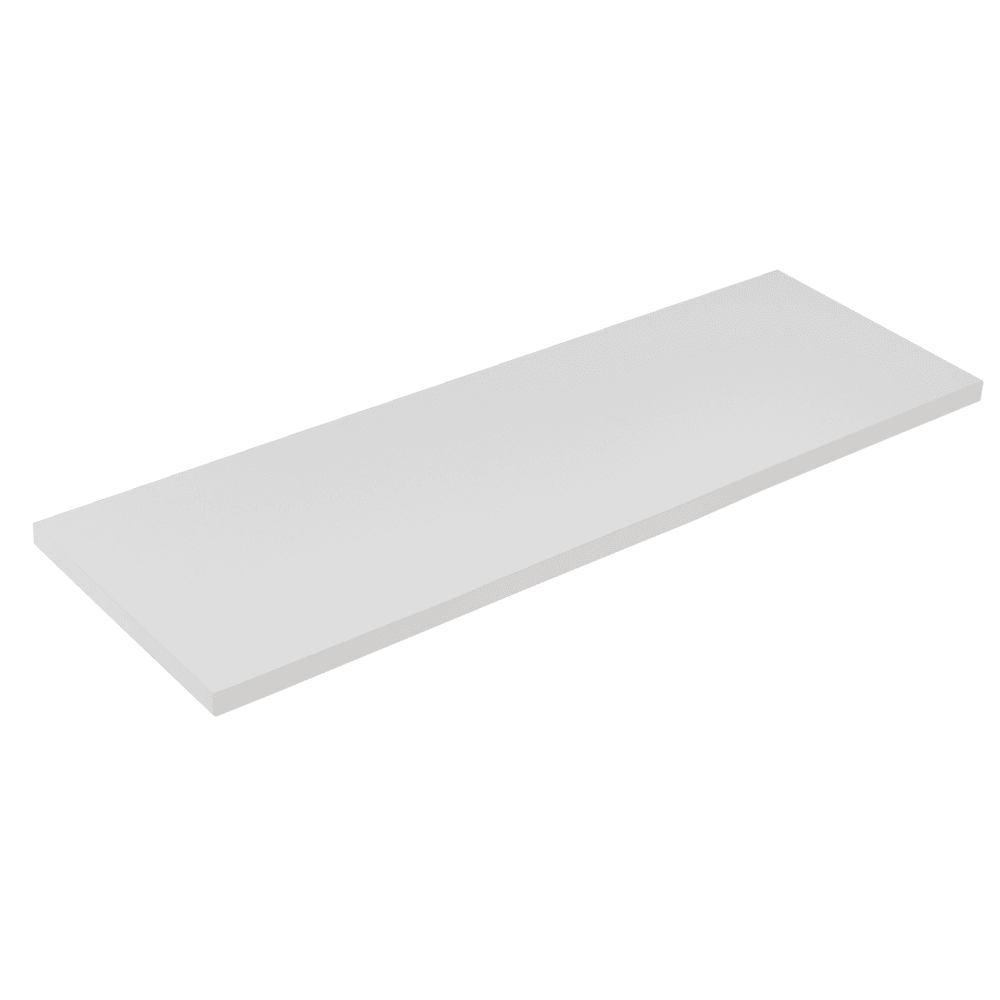 type A Wooden Floating Wall Shelf Board, White, 16 x 24-in