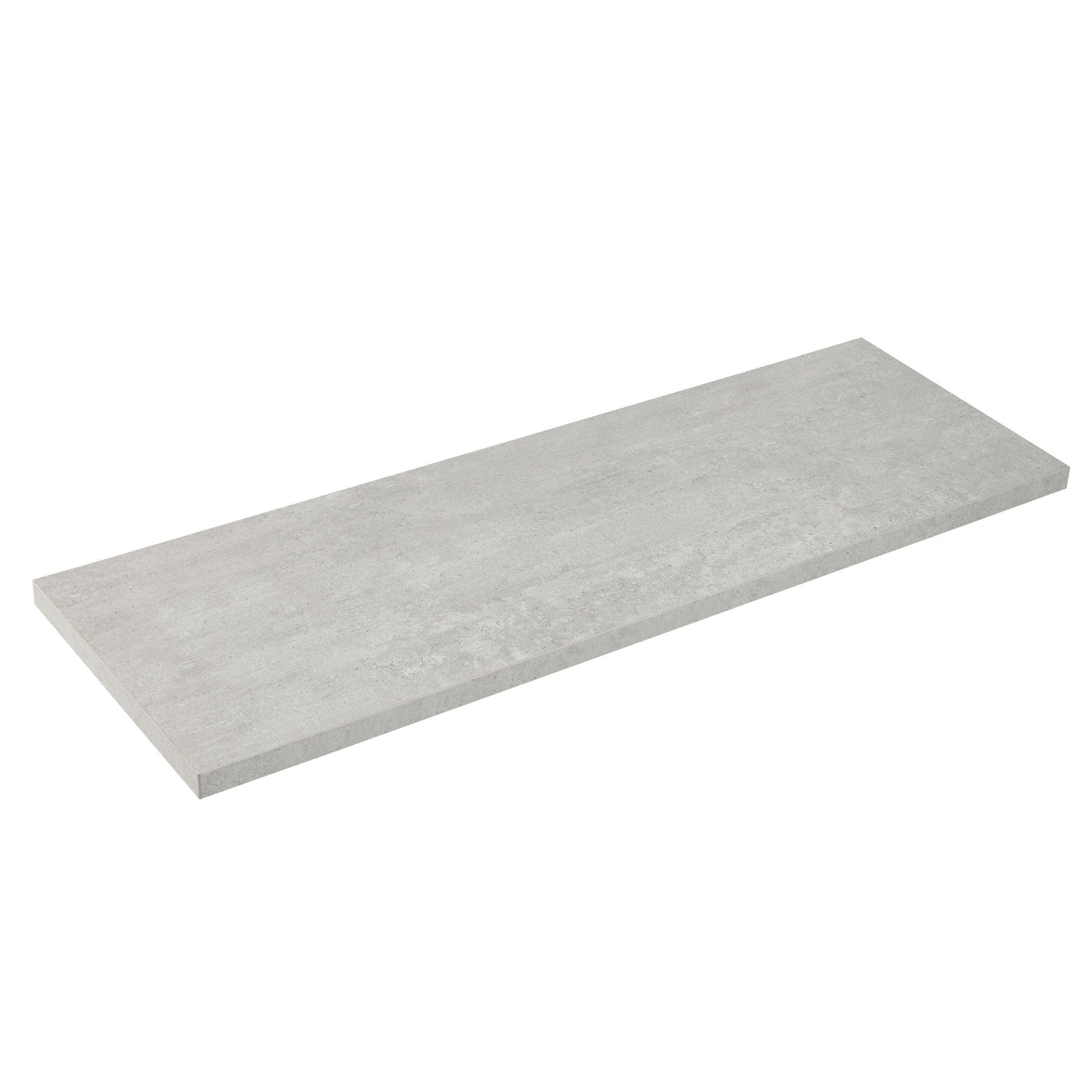 type A Floating Wall Shelf Board, Grey Concrete, 16 x 35-in