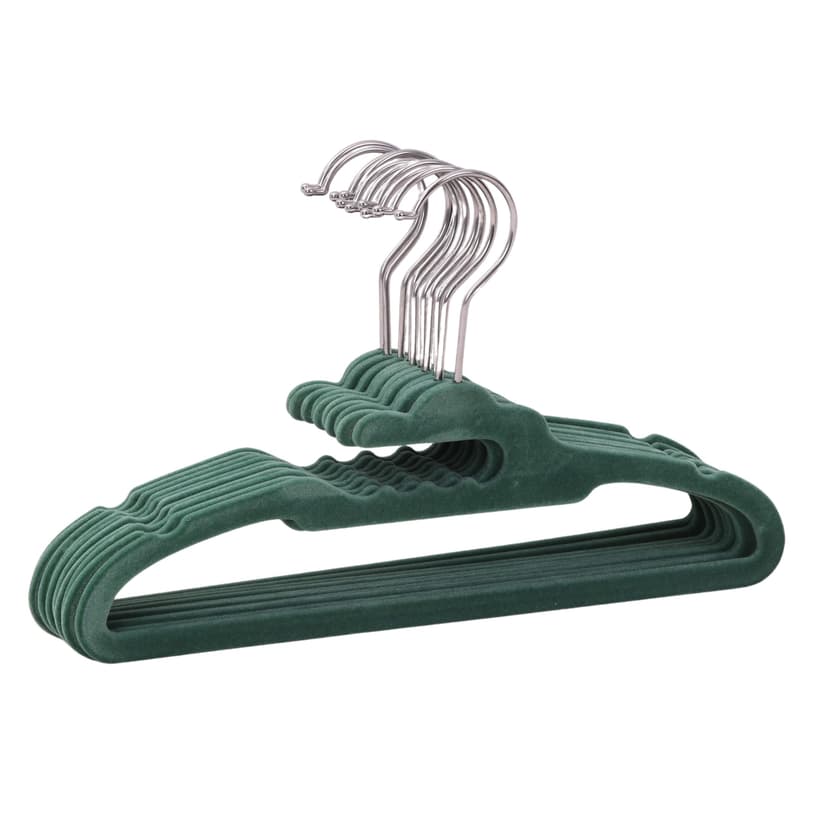 type A Kids' Non-Slip Slim Swivel Hanger, Smoked Pine, 10-pk