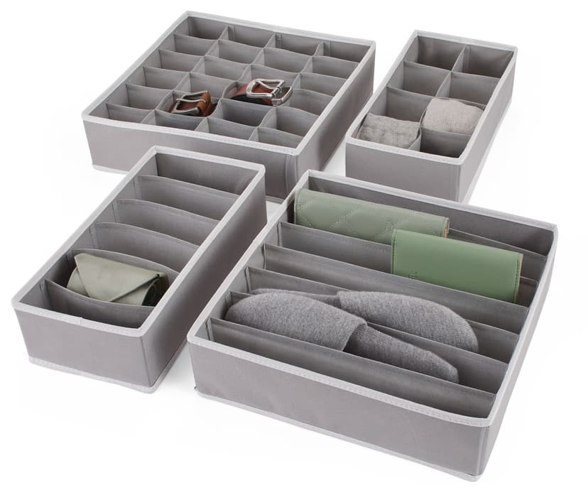 type A Multi-Purpose Garment Drawer Dividers, Collapsible, 4-pk