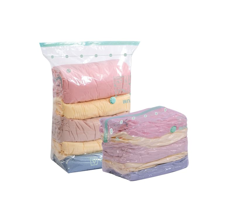 type A Cube Reusable Vacuum Seal Storage Bag with Pump, Multi-Size, 2-pk