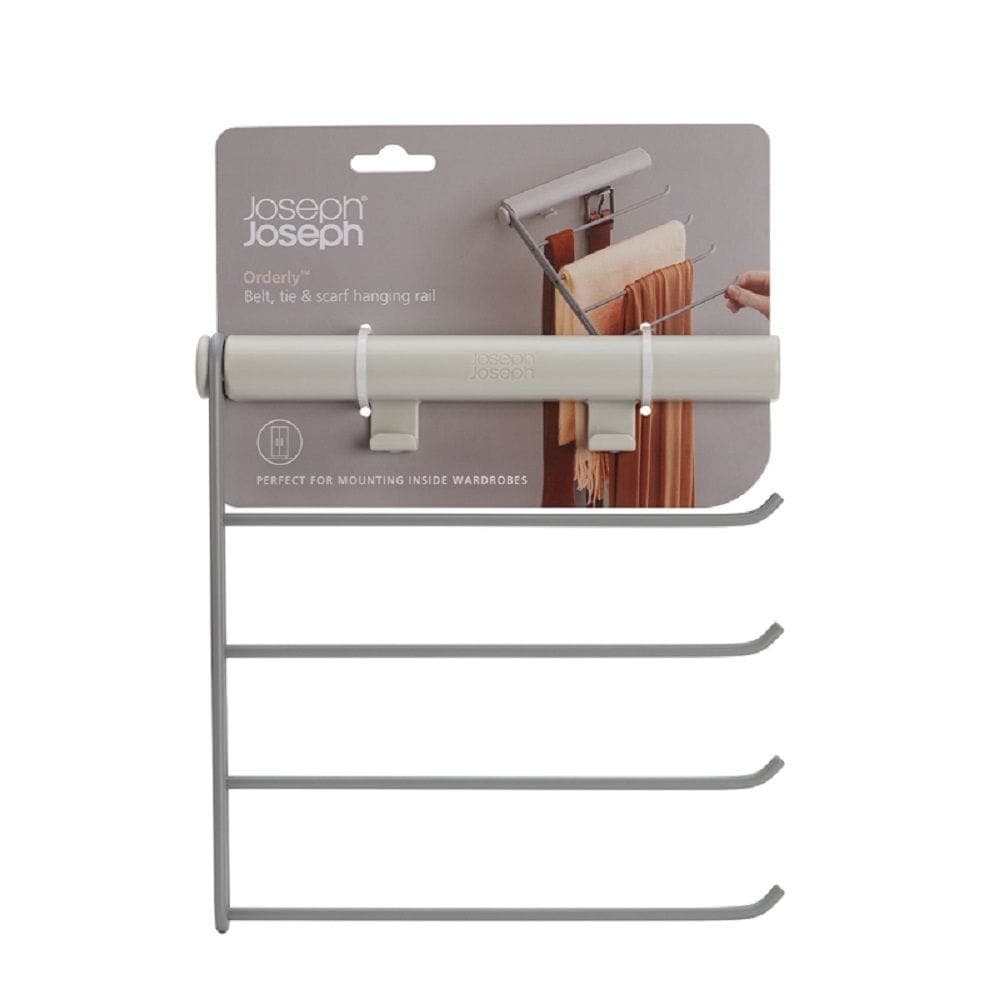 Joseph & Joseph Orderly Belt, Tie & Scarf Hanging Clothing Accessories Rail, Ecru